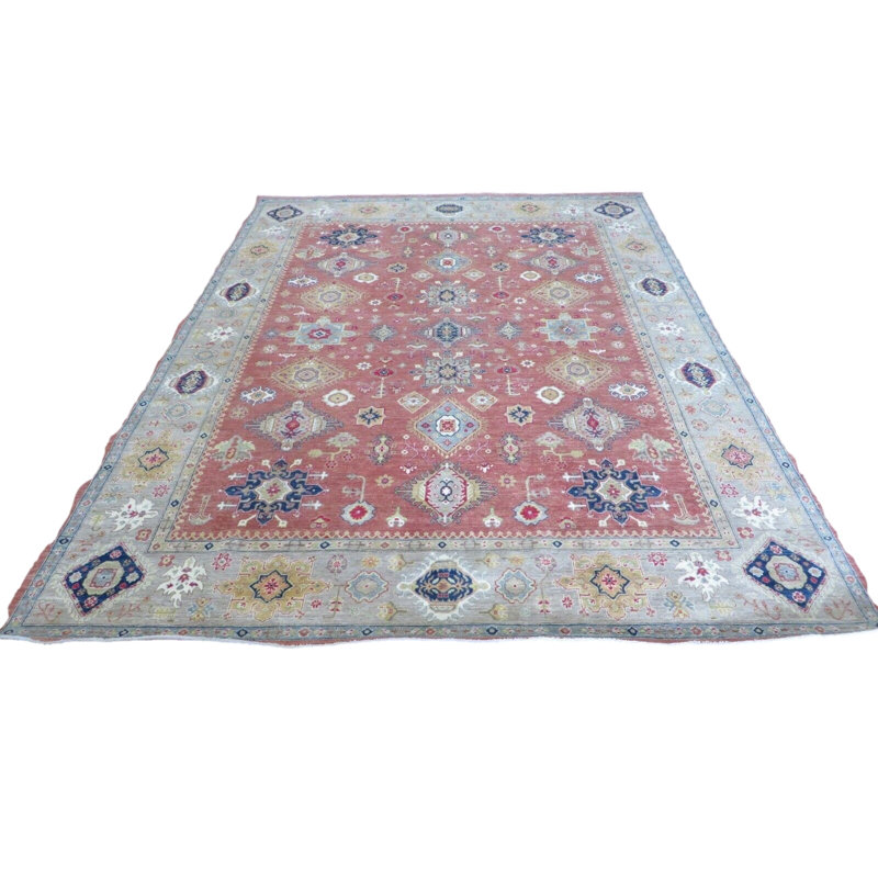 Tapis rouille unique de 9 pi 1 po x 11 pi 8 po