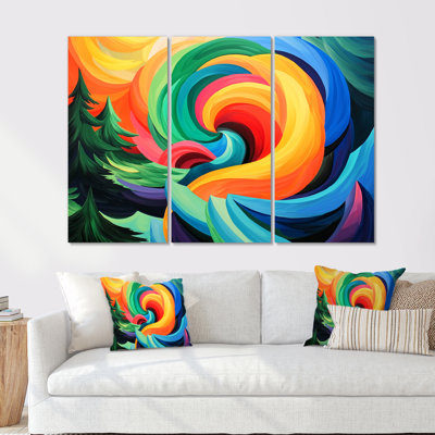 Épopée des Prairies, paysages II - ensemble d'art mural paysages abstraits