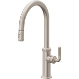 Descanso Kitchen Pull-Down Kitchen Faucet with Button Sprayer - High Arc Spout