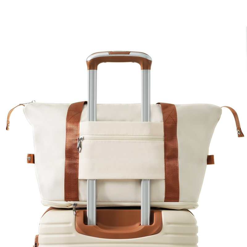 Ensemble de 3 valises à bagages 22 x 14 x 9 approuvées, Crème