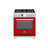Bertazzoni 30" 4.6 Cubic Feet Smart Retro Dual Fuel Slide-In Range with 4 Burners-98878514-98878518