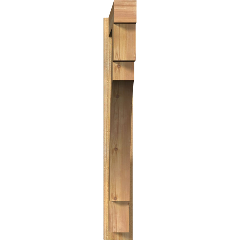 Persienne en bois Merced Block Rustic Timber, P 46 po x H 46 po, 5 1/2" W Douglas Fir (Smooth)