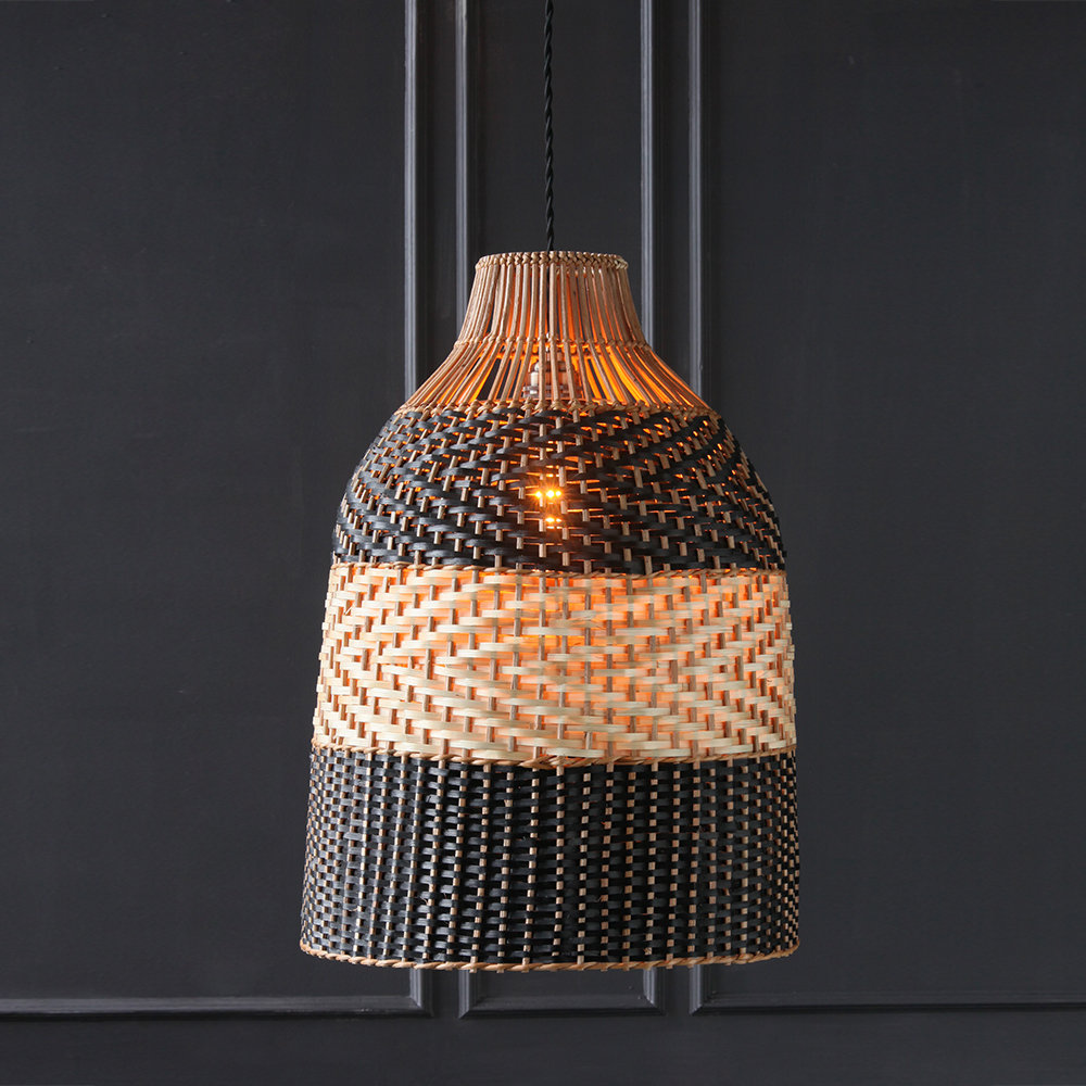 Bela 55cm 1-Light Bamboo/Rattan Pendant Lamp