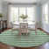 Kinslee Flatweave Washable Striped Indoor / Outdoor Rug