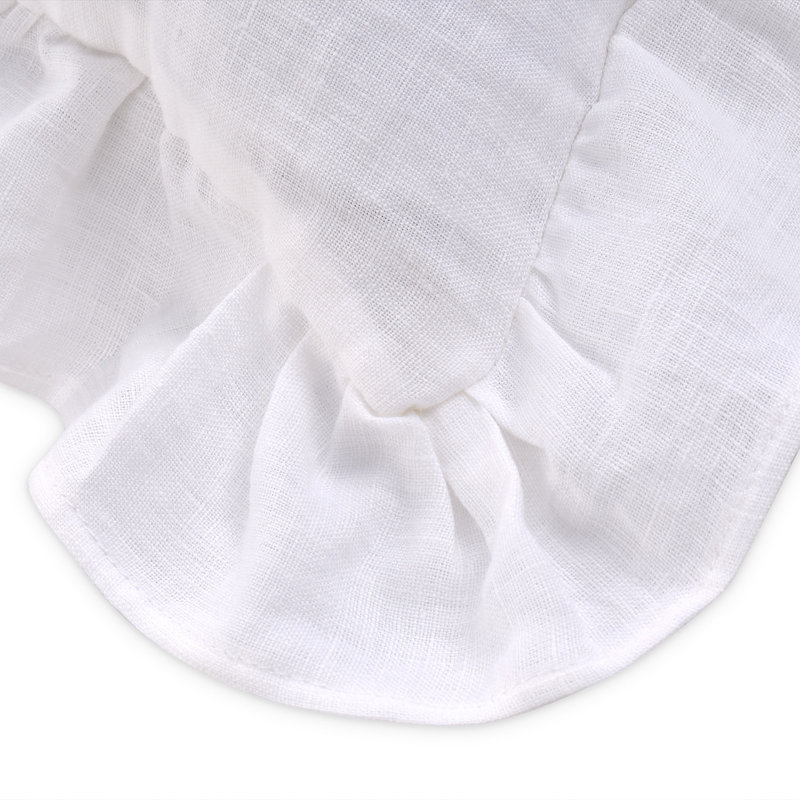 Cherry Hill Linen Duvet Set - White, Queen Duvet Cover + 4 Shams + 1 Pillow