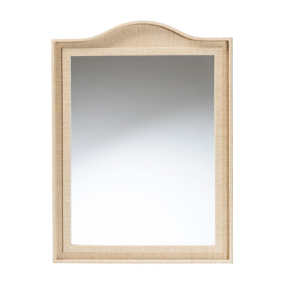 bali & pari Maly Woven Grasscloth Mirror, Rectangle, Beige