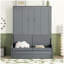 Grand lit escamotable avec canapé et coussin Soloma-100933529