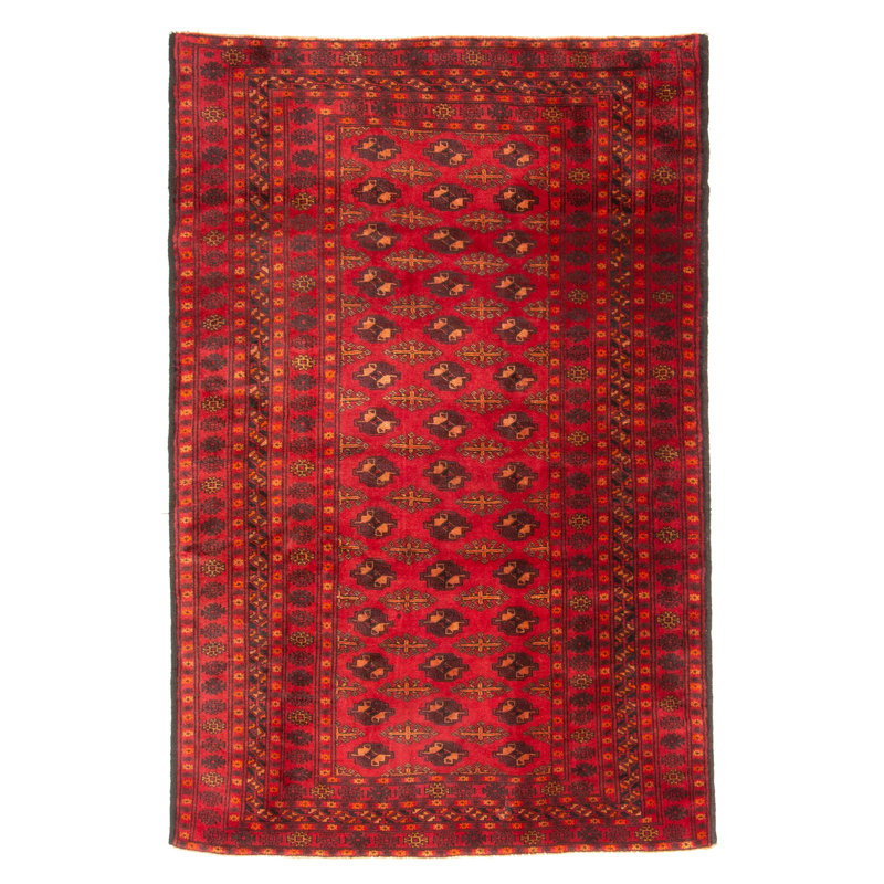 Tapis rouge Teimani 4 pi 6 po x 6 pi 11 po
