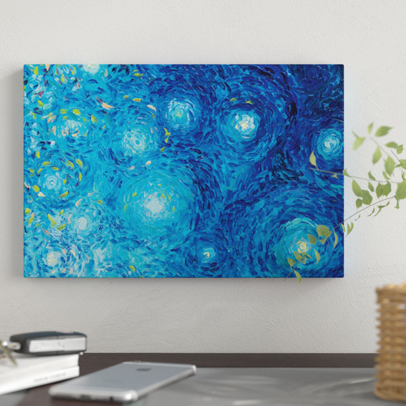 "BM 024" par Iris Scott Abstracts, impression sur toile, H 8 po x l 12 po x P 0,75 po, Toile tendue, Pas de tapis