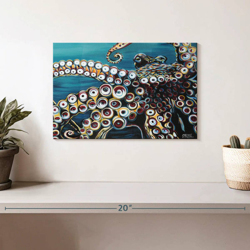 Wild Octopus I, 8" H x 12" W