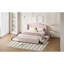 Upholstered Platform Bed With Wingback Headboard, One Twin Trundle And 2 Drawers, No Box Spring Needed, Linen Fabric-1263311548