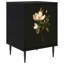  Bedside Cabinet Black Oak Engineered Wood Nightstand Bedroom Furniture