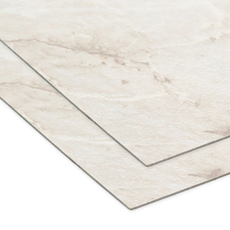 24 Tiles 4MIL x 18" W x 18" L Peel and Stick Vinyl Tile Flooring, DIY Flooring for Kitchen, Dining Room (54 sq.ft./case)