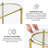 Tamsin 48" Tempered Glass and Metal 2-Tier Console Table