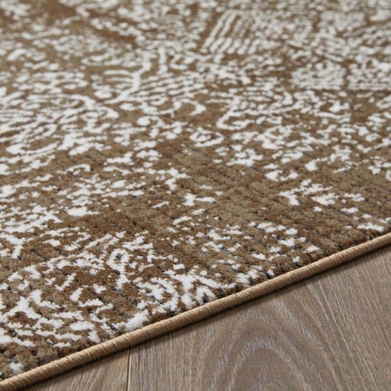 Tapis d'intérieur beige en polypropylène tissé à la main Ariahana, Rectangle 2 pi x 3 pi
