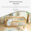 Structure de lit en bois avec clôture-118676213-118676214