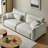 White Genuine Leather Modular Sofa cushion couch
