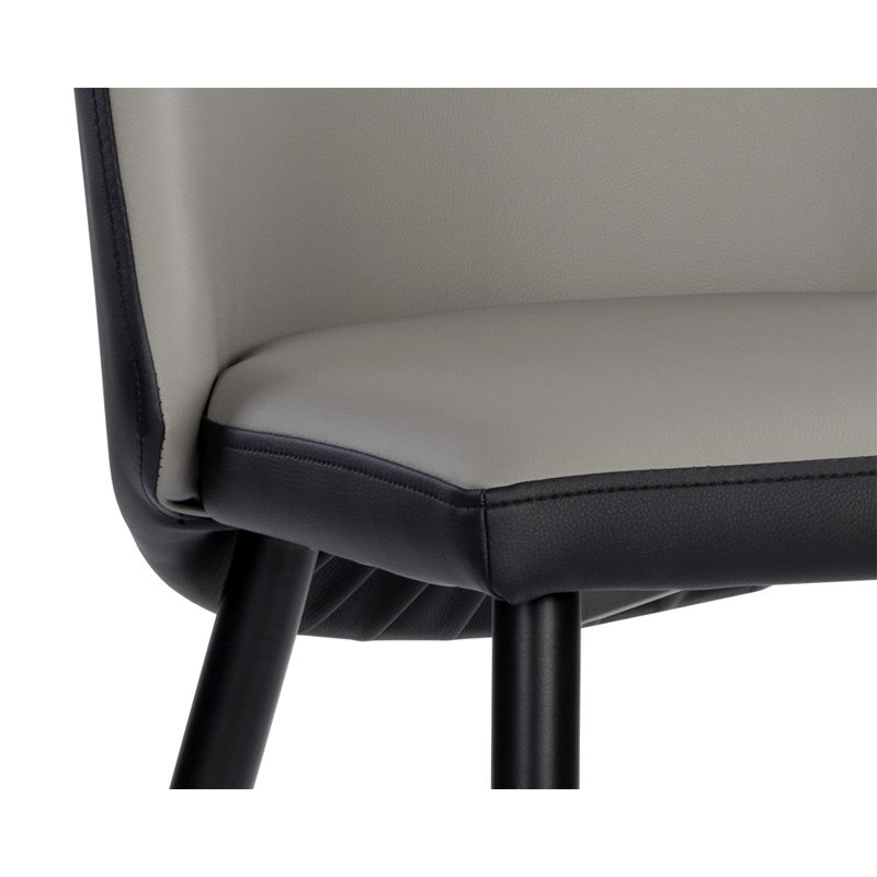 Jhanai 19'' H Faux Leather Upholstered Side Chair - Grey, Taupe