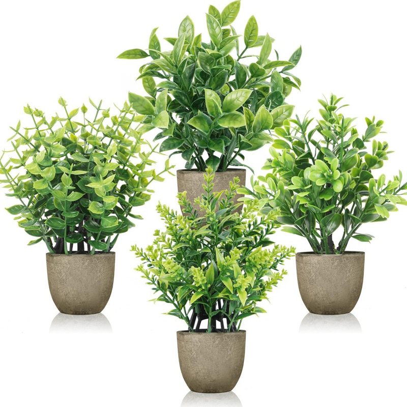 Ensemble de plantes artificielles nécessitant peu d'entretien pour la salle de bain, la cuisine et le bureau