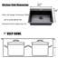 Évier de cuisine encastré en acier inoxydable noir 22 po x 18 po