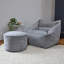 Natalia Armchair Bean Bag and Round Footstool-427576899-427576898
