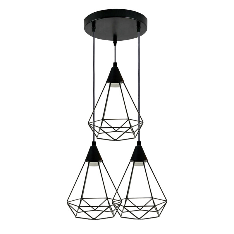 Launceton 3 - Light Cluster Pendant, Black