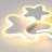 3 - Light Dimming LED Flush Mount Star Shape