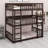 Triple Wood Bunk Bed, With Ladders, Guardrails Detachable Bunk Bed-2084820189