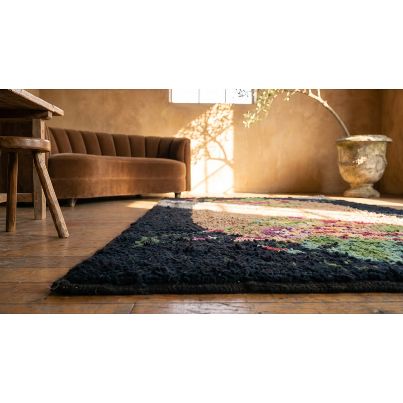 Antique American Hooked Rug America 1940s