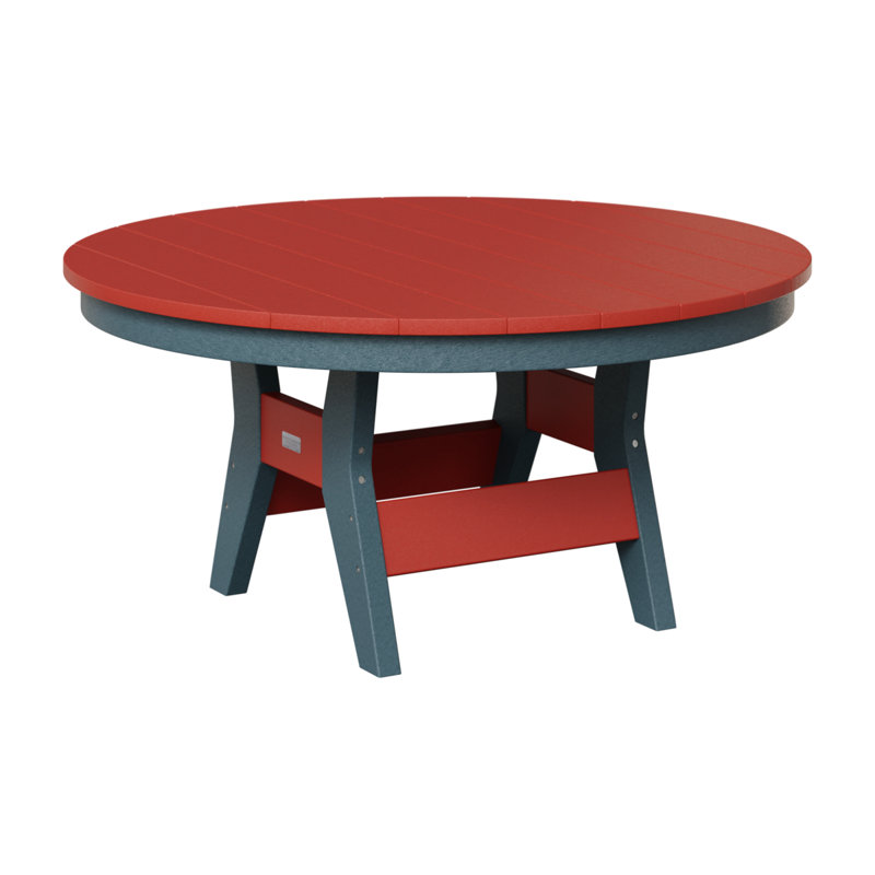 Table de conversation ronde 38 po Berlin Gardens Harbor, Rouge écarlate, Ardoise