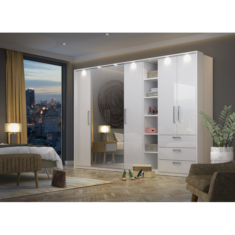 Laerica 1 Door Manufactured Wood Wardrobe