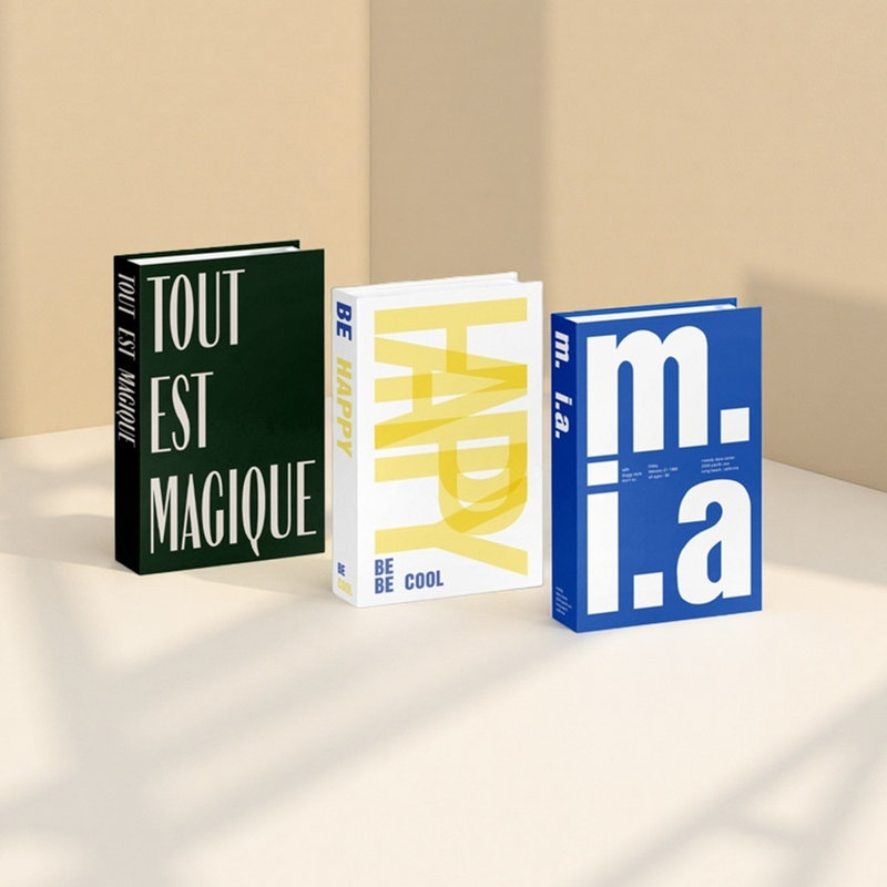 Ensemble de 3 livres décoratifs colorés