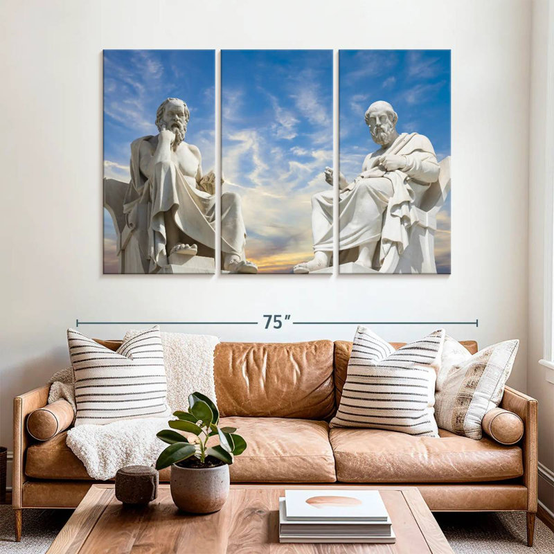 Leisha Plato And Socrates, 42" H x 65" W