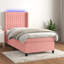 Keyan Velvet Bed with Mattress-1704318341-1704318386
