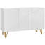 Modern Sideboard, Rectangular Buffet Table White