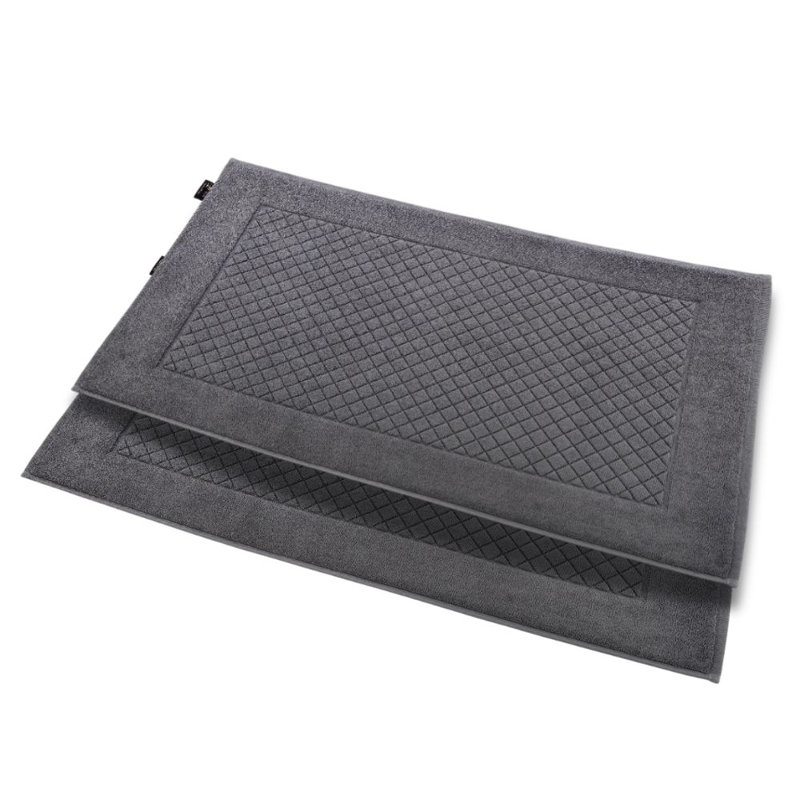 Tapis de salle de bain luxueux en coton turc doux surdimensionné 20 po x 30 po Luxury, Gris