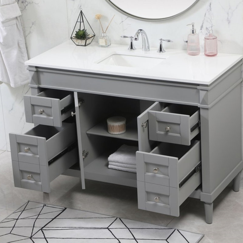 Ensemble de meuble-lavabo simple 48 po Readington, Gris