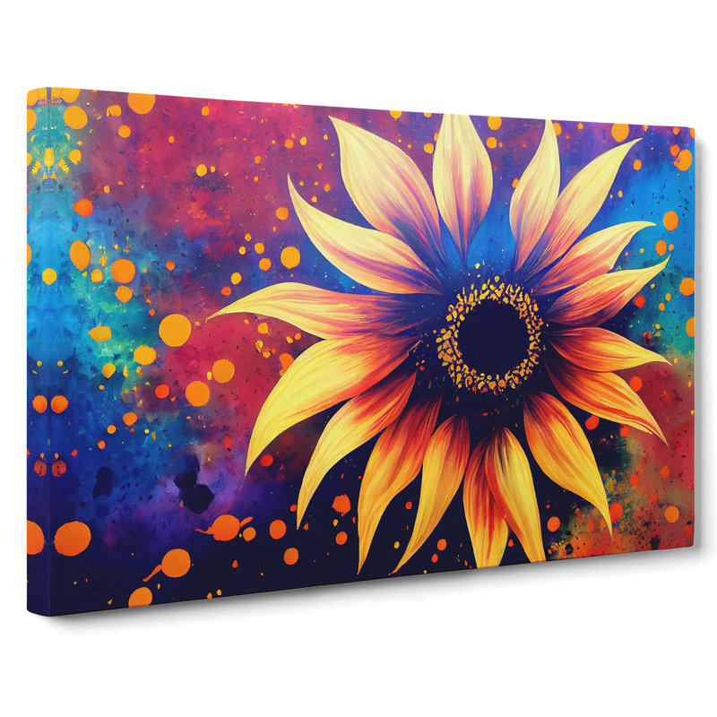 Sunflower Splash Vol.3 Abstract - Wrapped Canvas