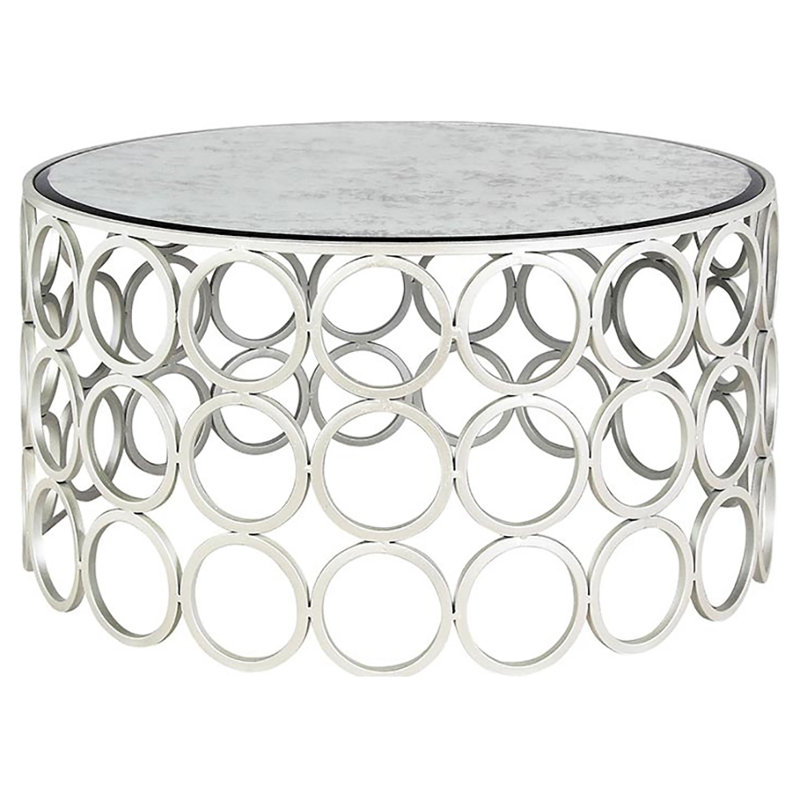 Milan Frame Coffee Table, 18.5" H x 36" L x 36" W, Oyster White
