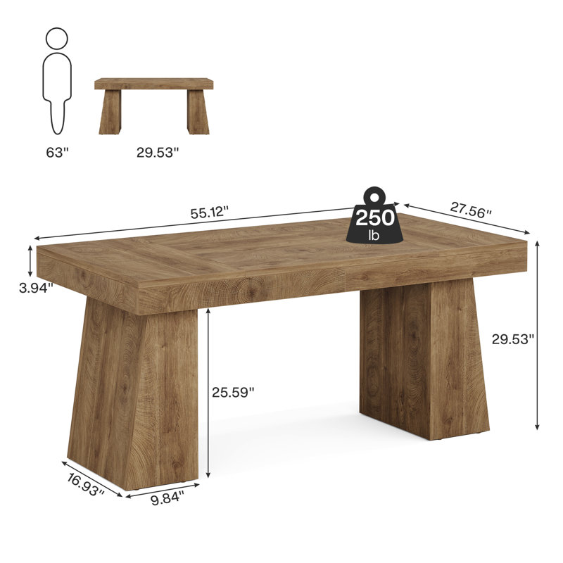 140cm Rectangle Conference Table, Yellow