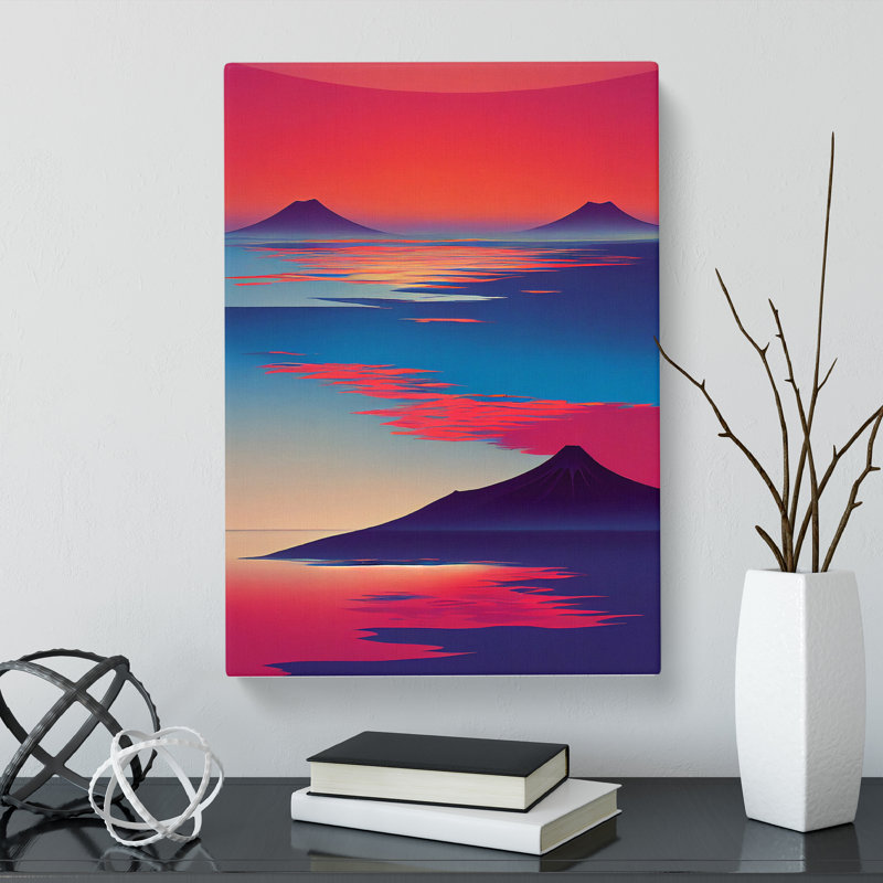 Premont Japanese Mountain Sunset Vol.1 - Wrapped Canvas, 60cm H x 40cm W x 3cm D