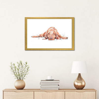 " Vizsla Flat Out " by EdsWatercolours