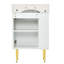 Meuble-lavabo simple 21,6 po, armoire combinée, meuble de rangement pour salle de bain, lavabo simple en céramique-103546072