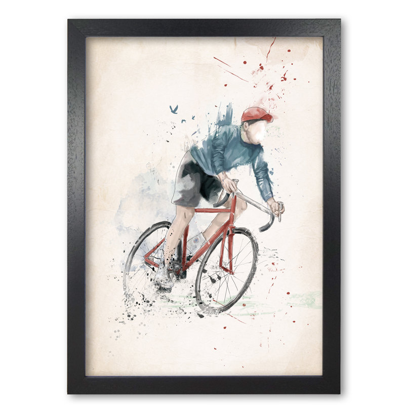 I Want To Ride My Bicycle by Mercedes Lopes Charro - Print, Black Grain, 59.4 cm H x 42 cm W x 5 cm D