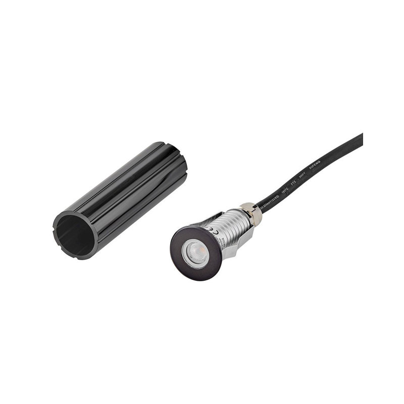 Sparta - Dot Stainless Steel Black Low Voltage Integrated LED Stainless Steel Accent Button Light