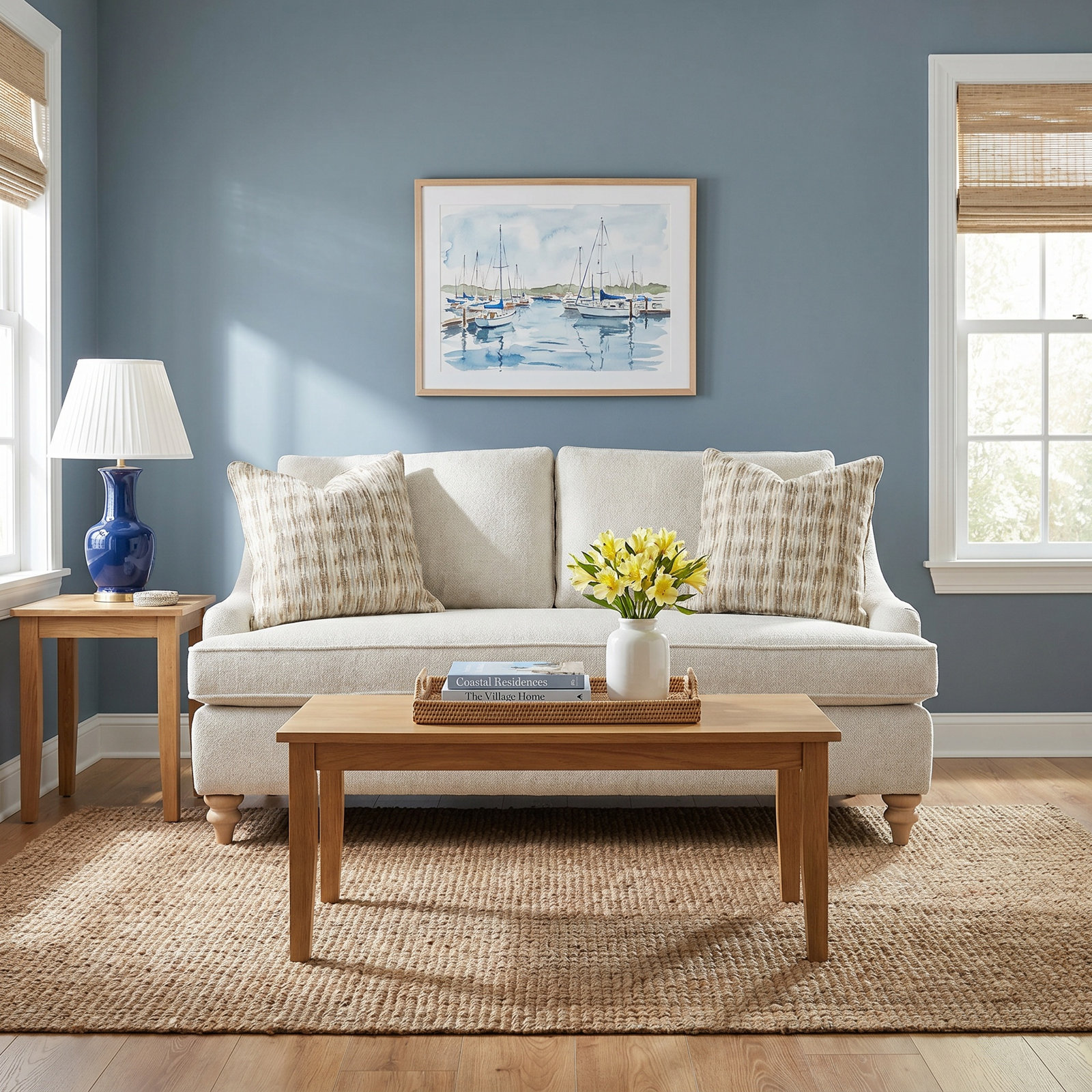 Haley Upholstered Loveseat with Pillows, White