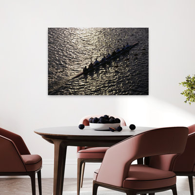 Crew Boat At Head Of Charles Regatta Contemporary Autumn Sunrise Art