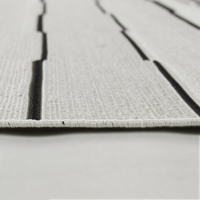 Tapis rayé intérieur / extérieur, Rectangle 5 pi 3 po x 7 pi