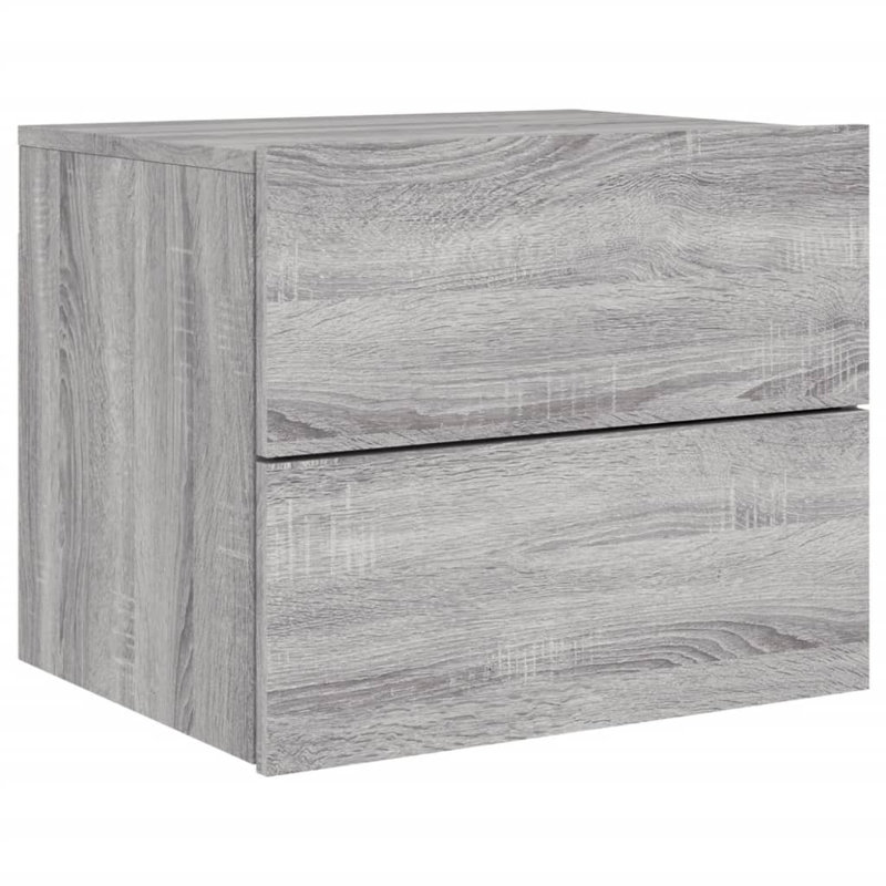 Bonts 50cm W Bedside Table, Grey Sonoma, Individual
