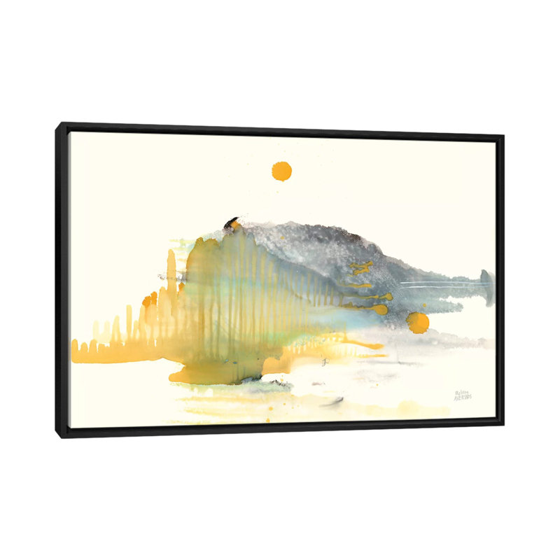 « golden ile » non disponible sur toile, H 18 po x l 26 po x P 1,5 po, Toile avec cadre noir, Pas de tapis